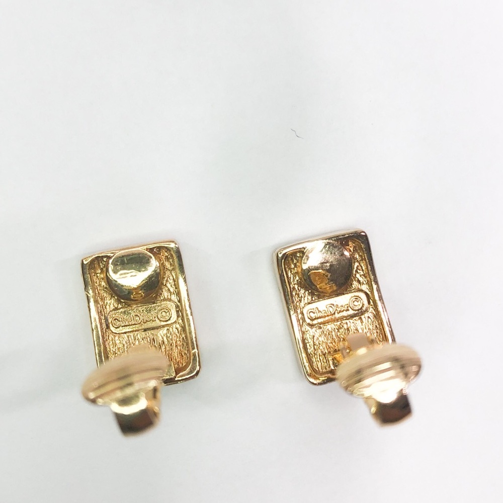CHRISTIAN DIOR Gold Tone Earrings - Picture 4 of 6